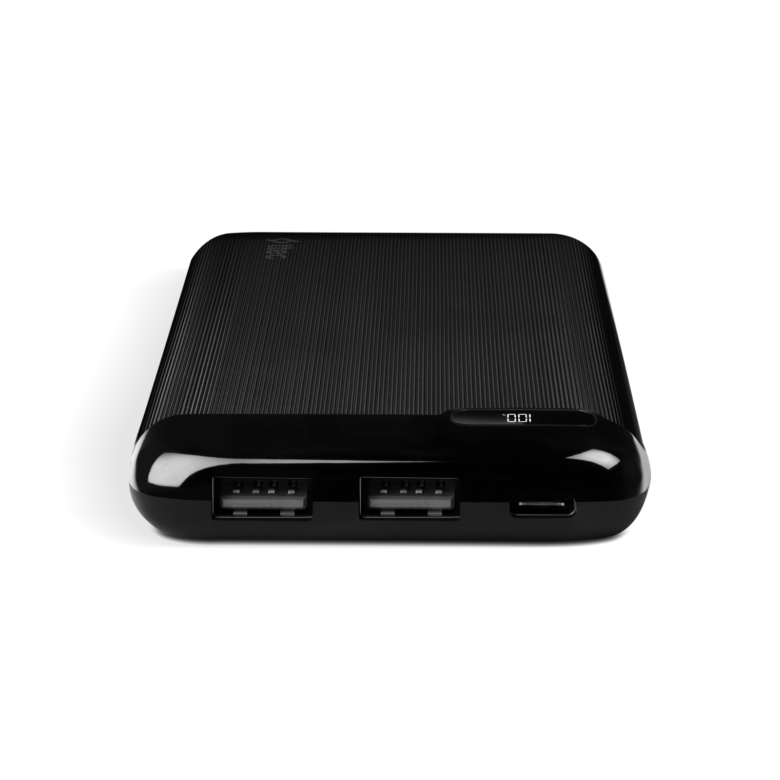 Външна батерия PowerSlim LCD 10.000 mAh Powerbank With  USB-C Input/Output - Черна