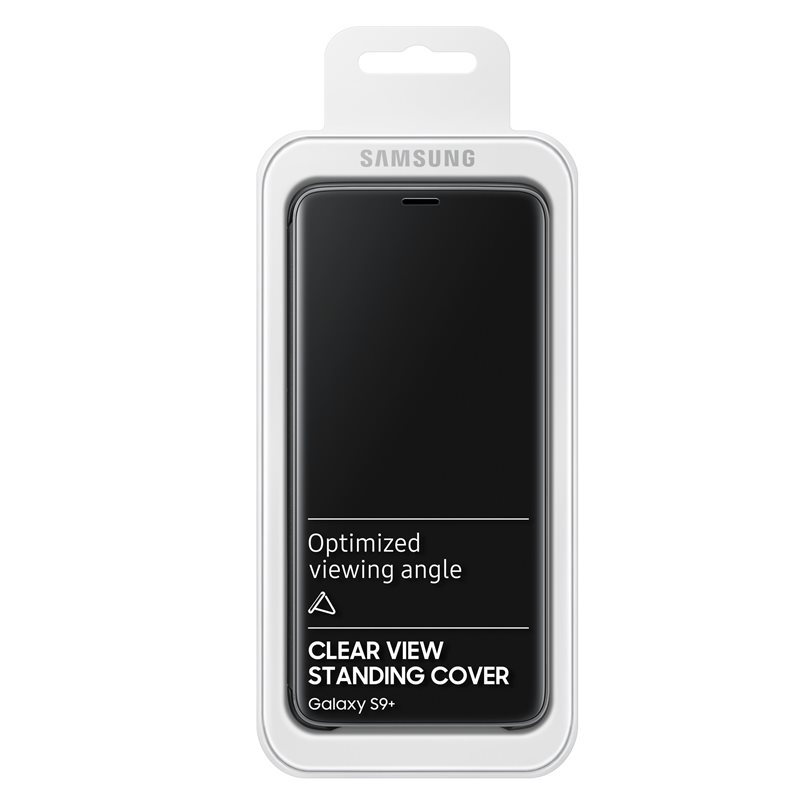 Оригинален калъф Clear View за Samsung Galaxy S9 Plus- Черен