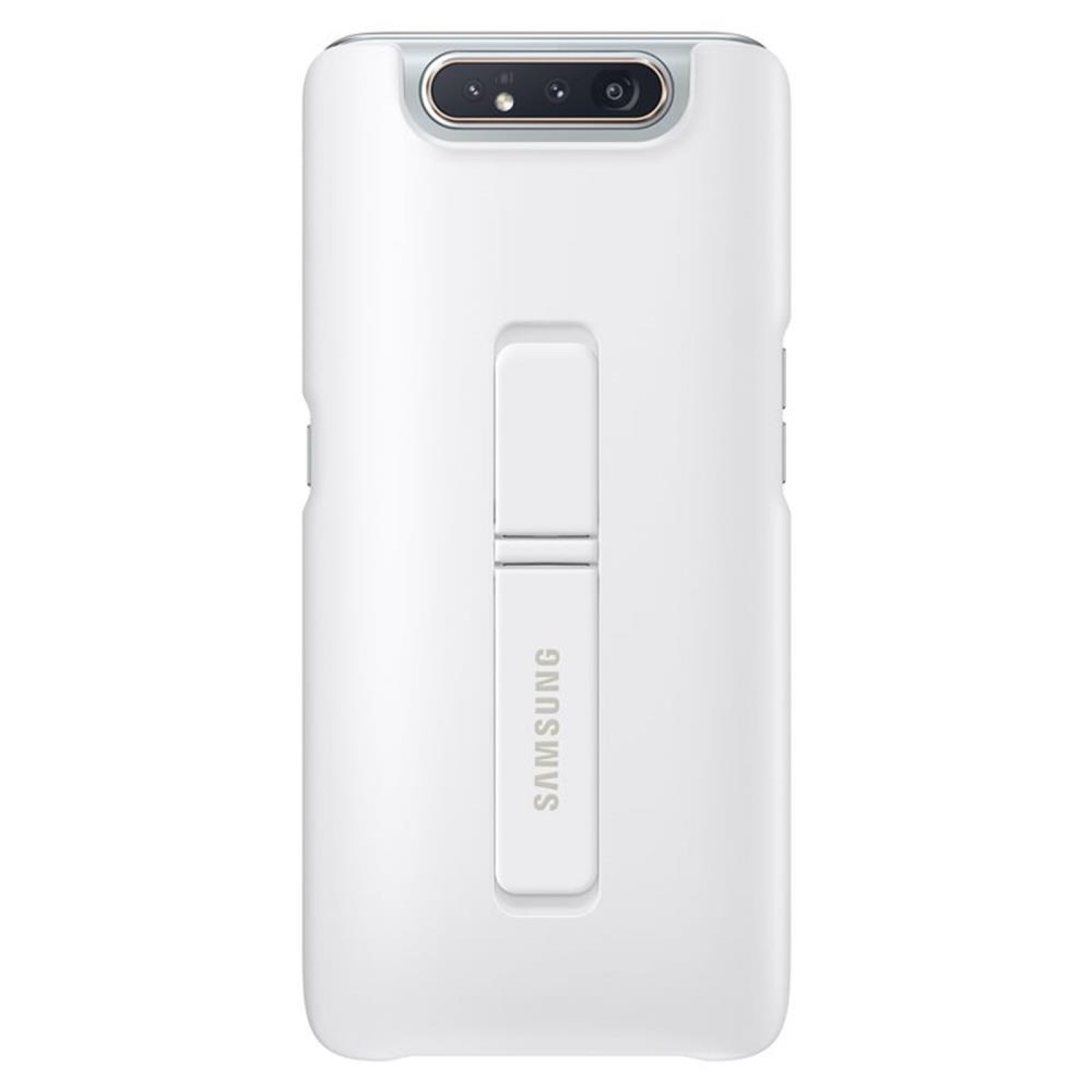 Оригинален гръб Standing Cover Case за Samsung Galaxy A80 - Бял