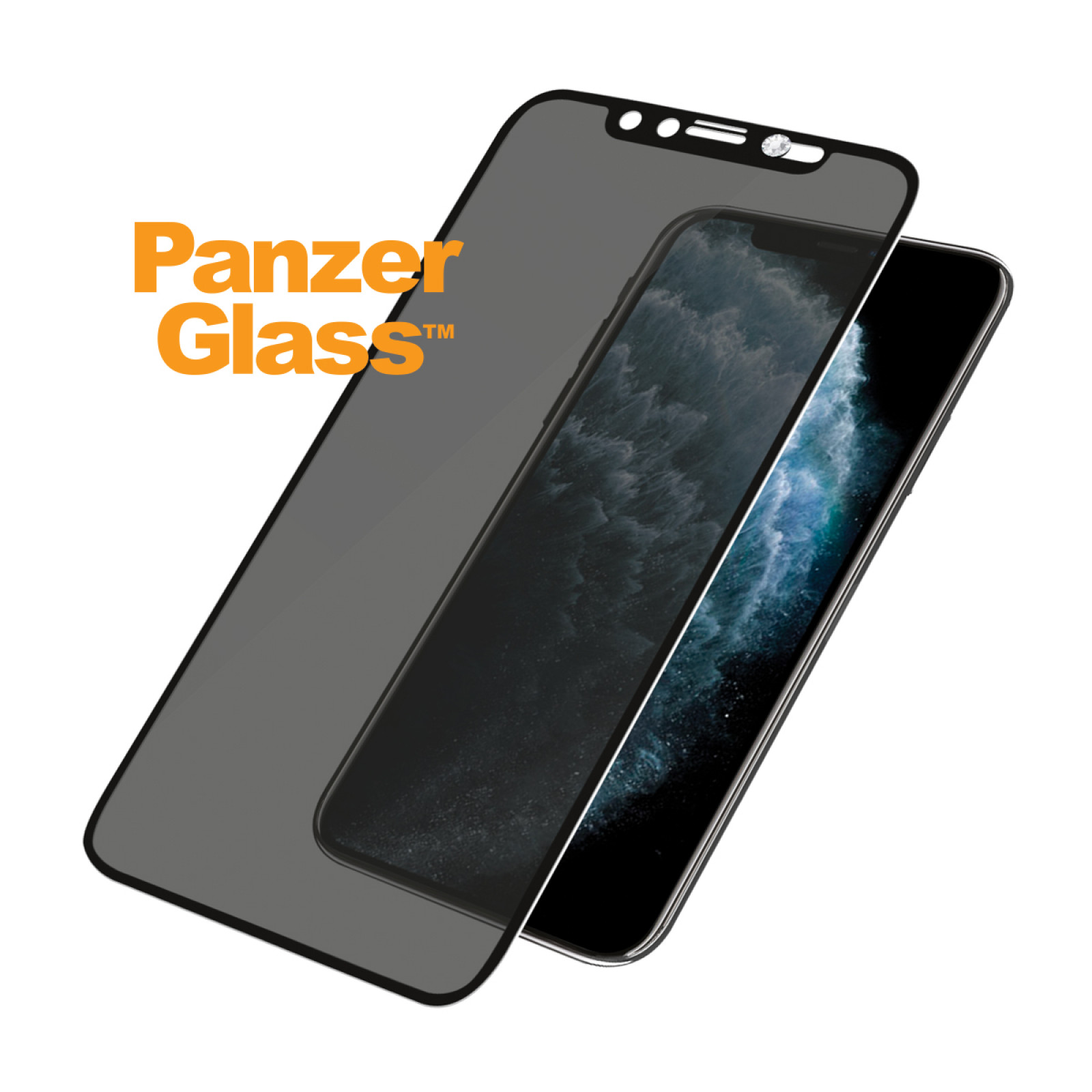 Стъклен протектор PanzerGlass за Apple Iphone X/XS /11 Pro, Privacy, CaseFriendly, CamSlider, Swarovski Edition- Черен,