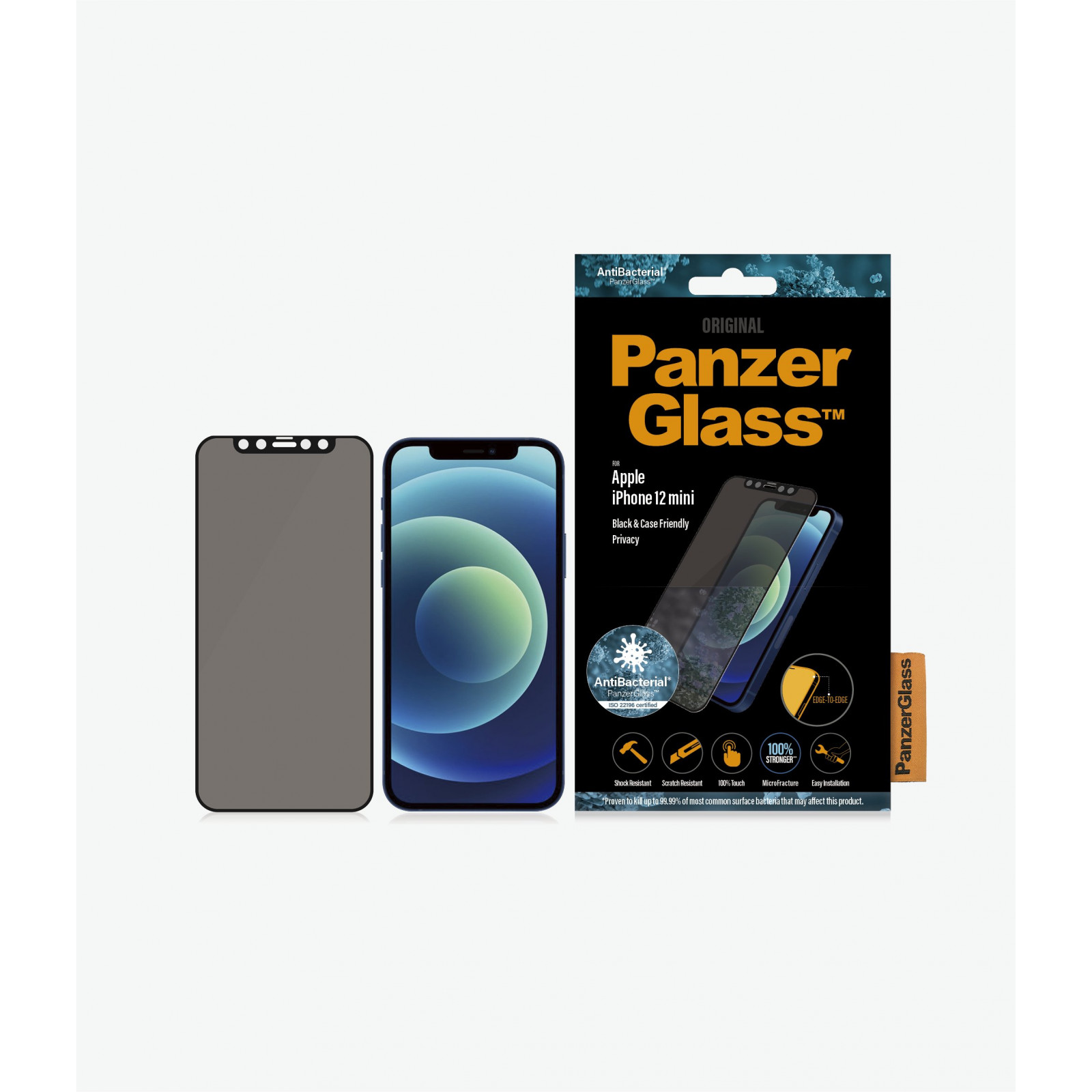 Стъклен протектор Iphone 12 mini 5.4 PanzerGlass CaseFriendly Privacy - Черен