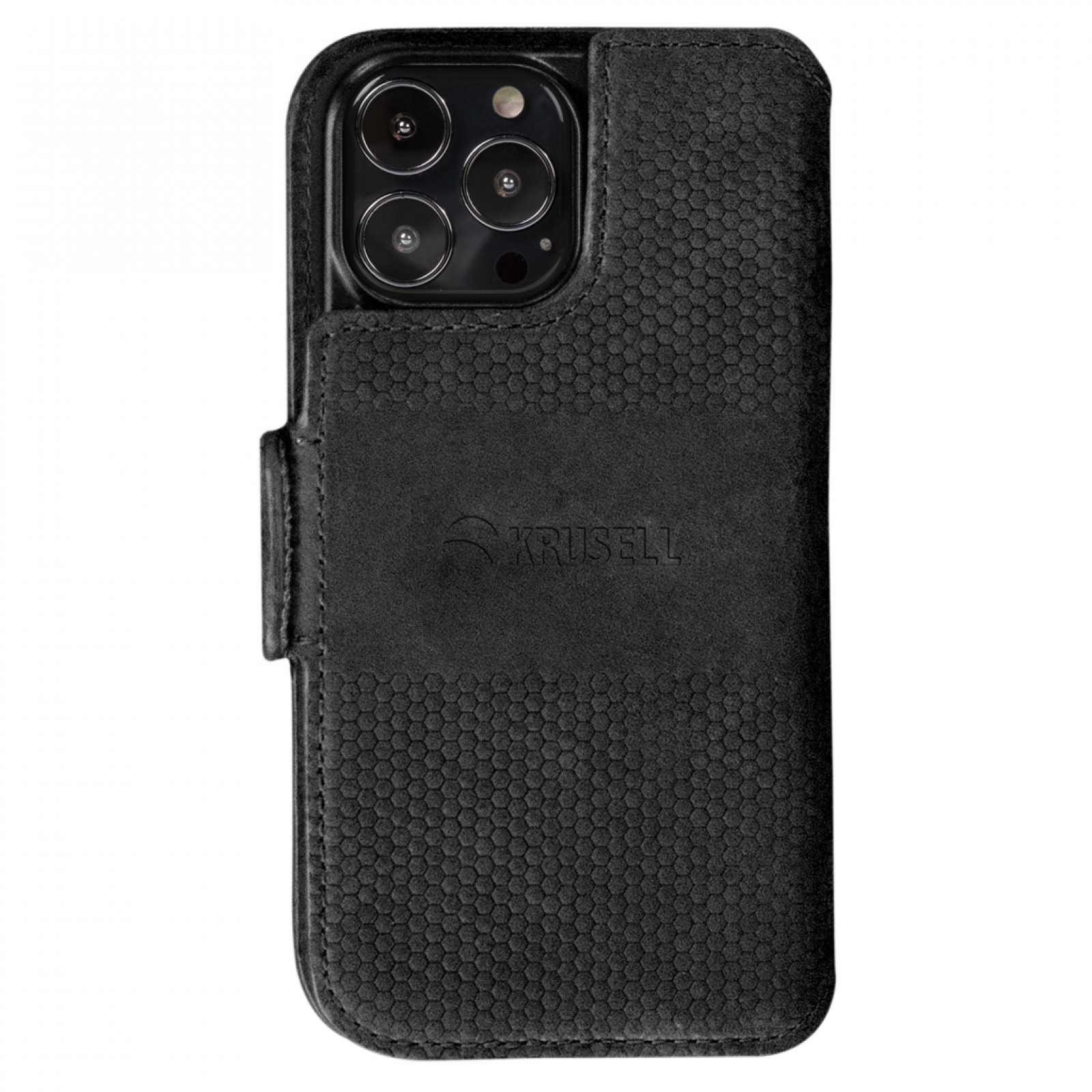 Калъф Krusell Leather Wallet за Iphone 13 Pro Max - Черен