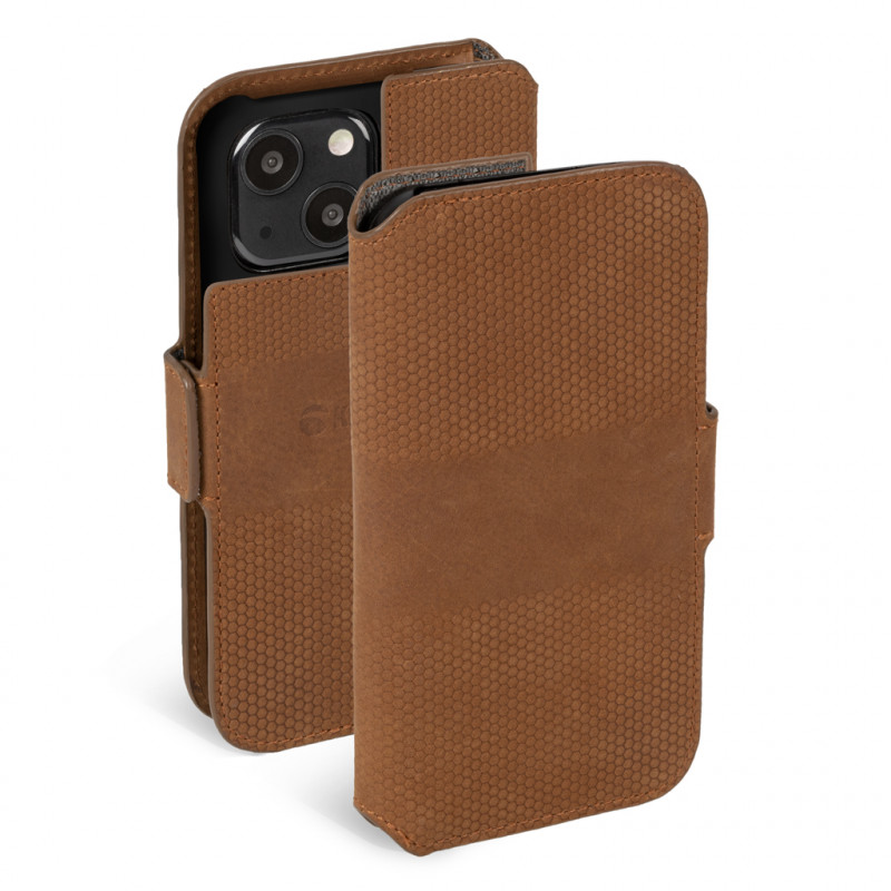 Калъф Krusell Leather Wallet за Iphone 13 mini - C...