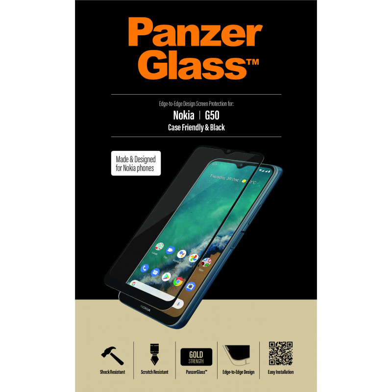 Стъклен протектор PanzerGlass за Nokia G50 CaseFriendly - Черен