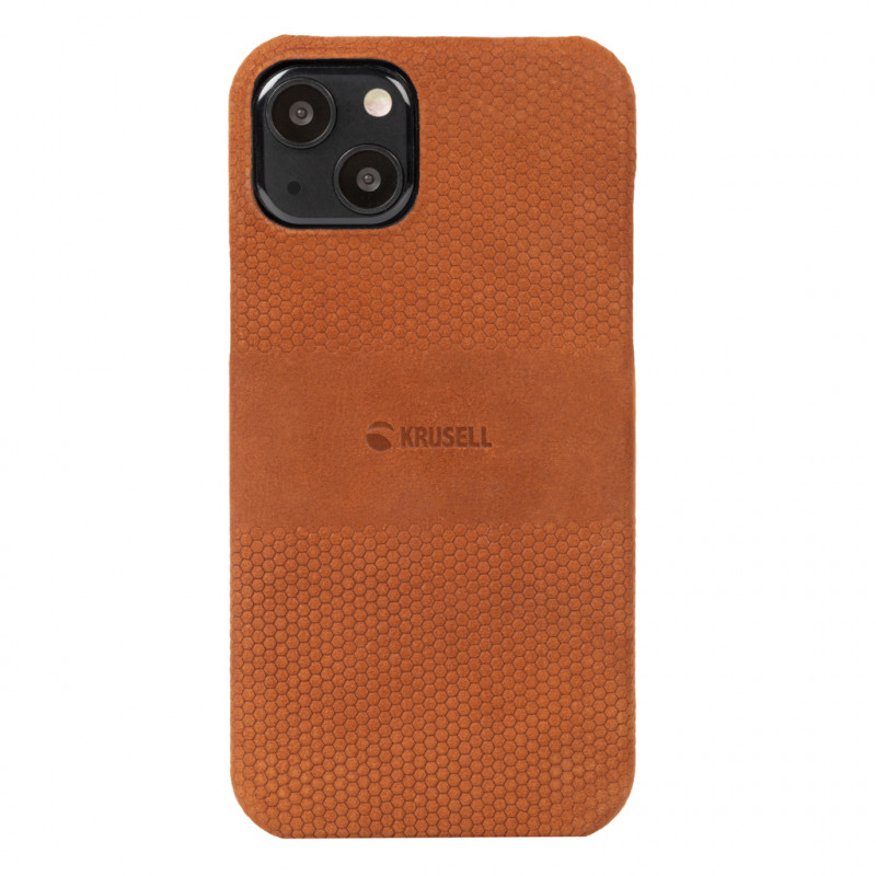 Гръб Krusell Leather Cover за Iphone 13 - Cognac...