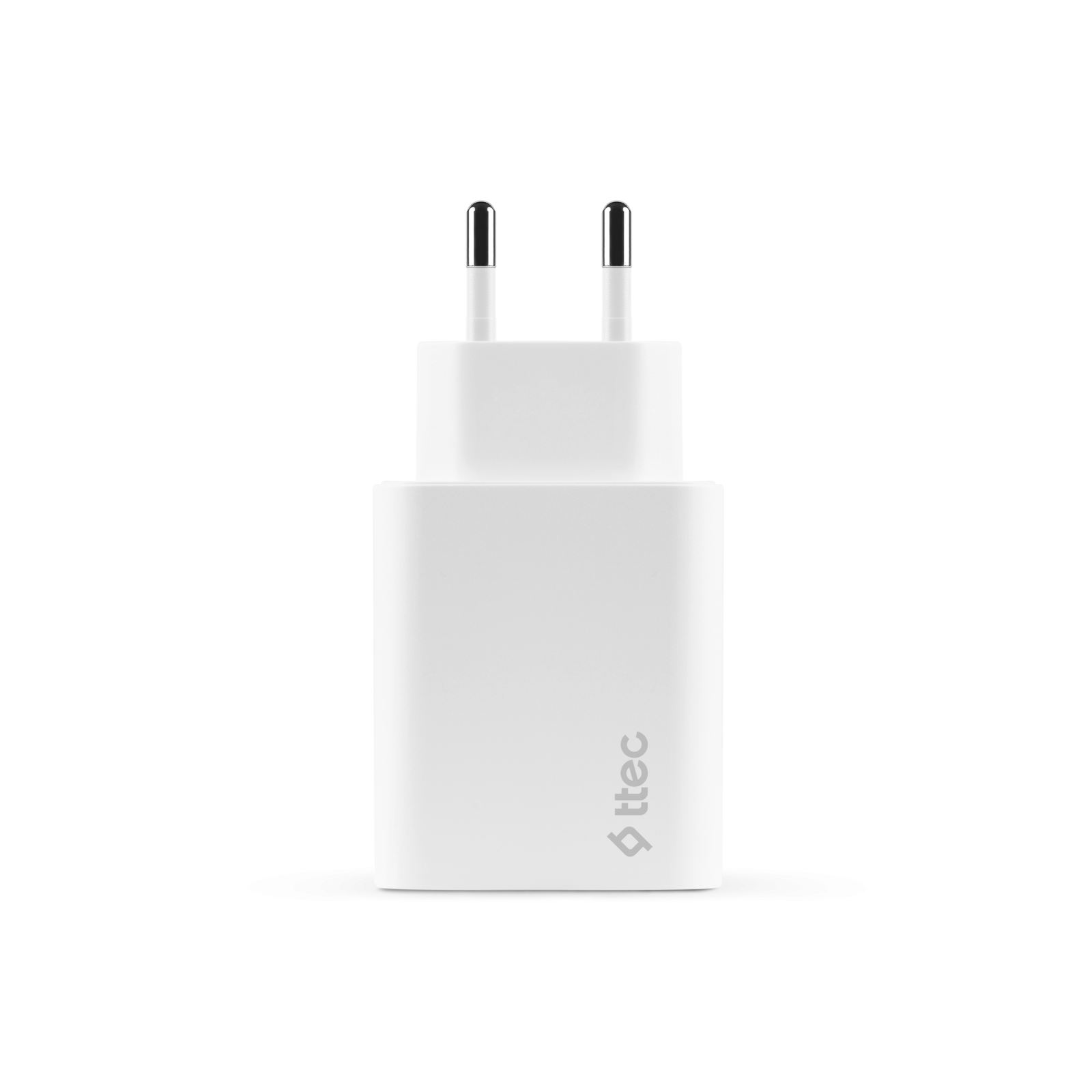 Адаптер 220V ttec SmartCharger Duo USB-C+USB-A Travel Charger 2.4 A - Бял