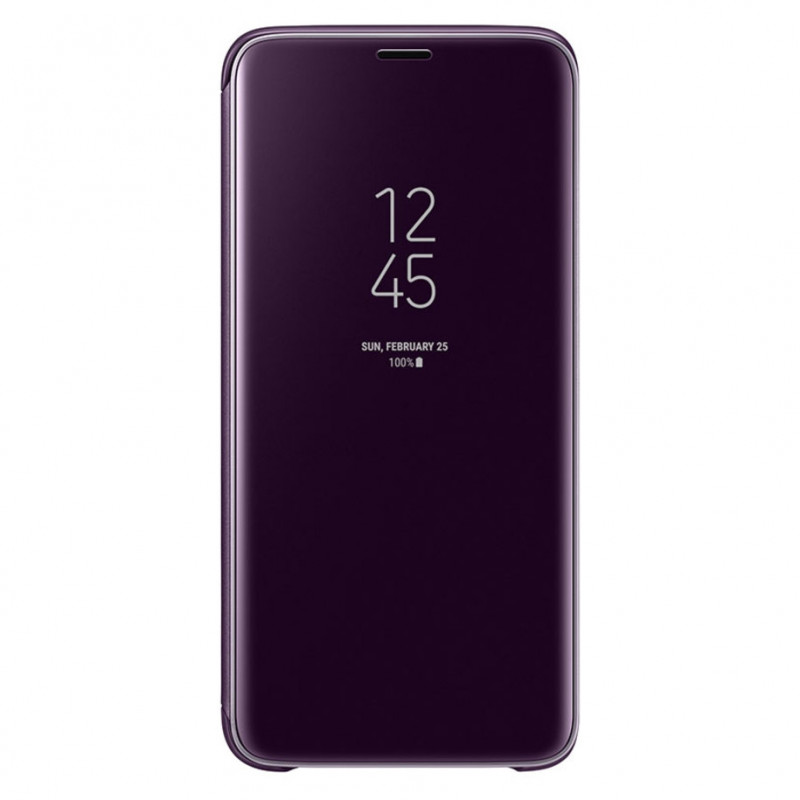 Оригинален калъф Clear View за Samsung Galaxy S9 - Лилав