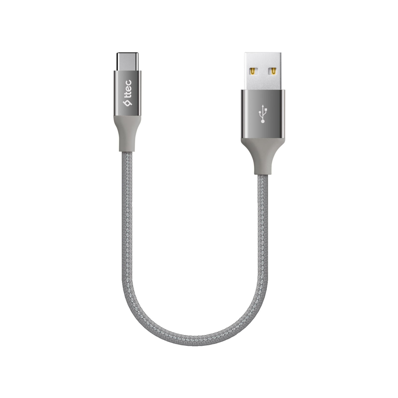 Кабел ttec AlumiCable Type C Charge / Data Cable  2.0 , mini, 30  - Сив