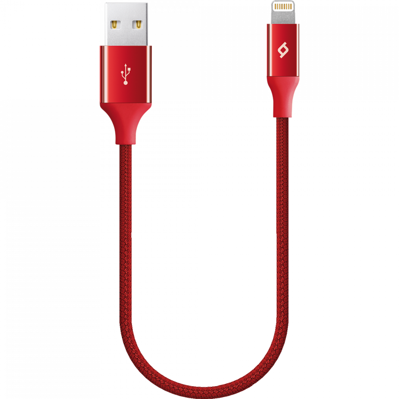 Кабел ttec AlumiCable Ligthning USB Charge / Data Mini Cable , 30cm - Червен