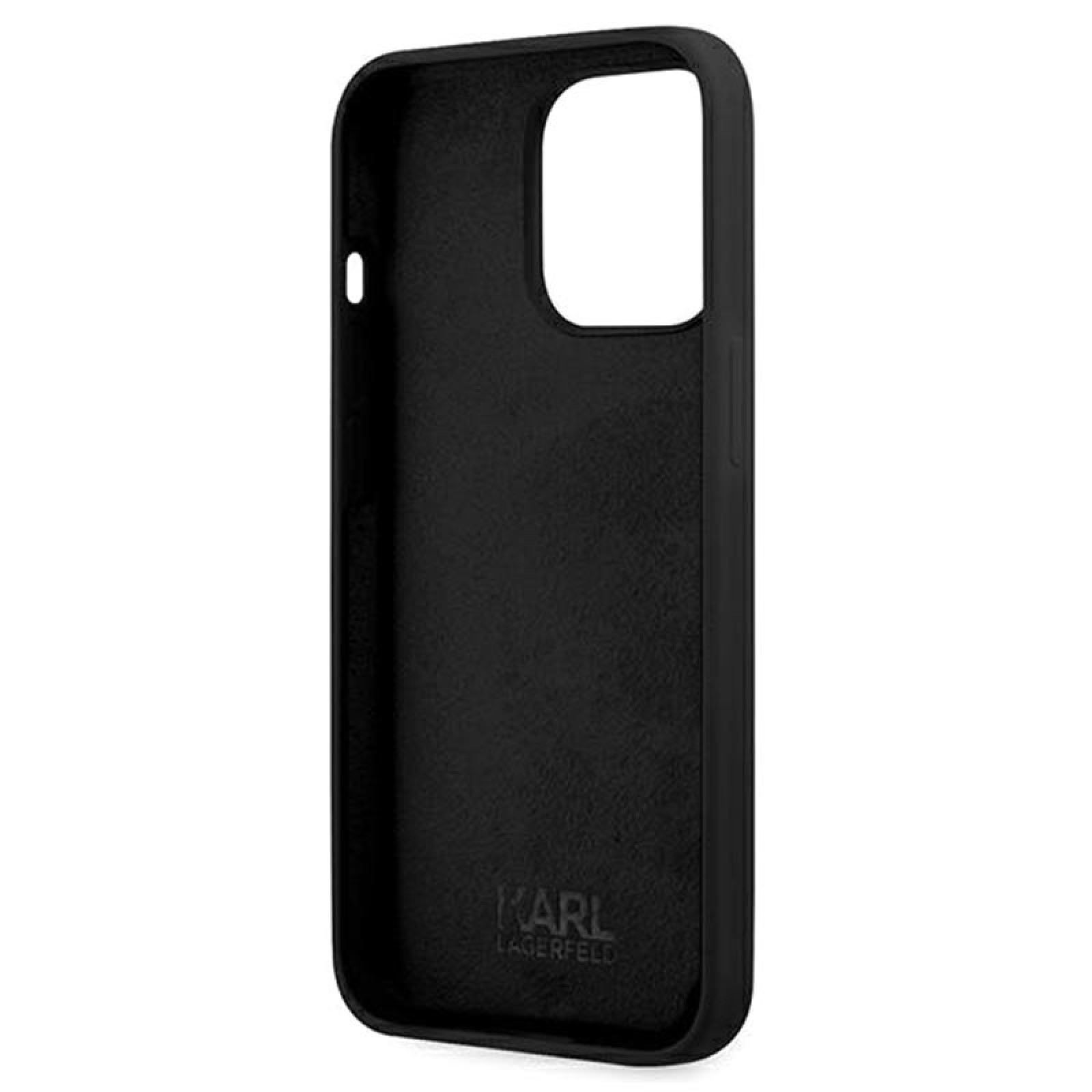 Гръб Karl Lagerfeld and Choupette Liquid Silicone Case за iPhone 13 Pro - Черен