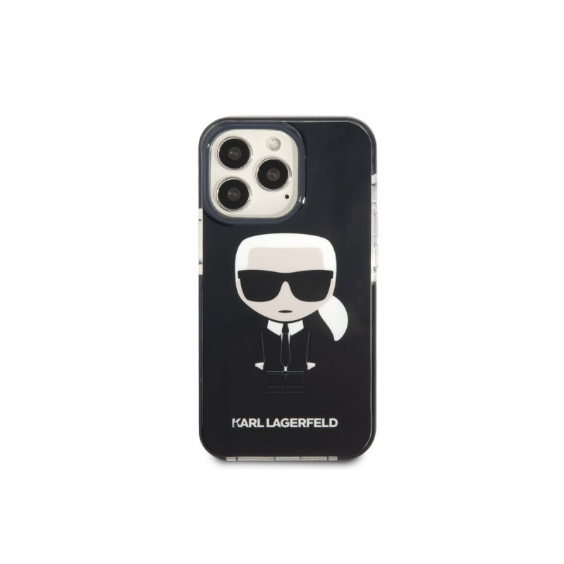 Гръб Karl Lagerfeld TPE Full Body Ikonik Case за iPhone 13 Pro - Черен