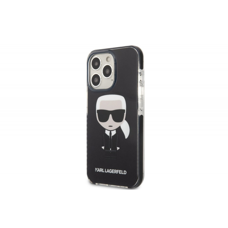 Гръб Karl Lagerfeld TPE Full Body Ikonik Case за iPhone 13 Pro - Черен