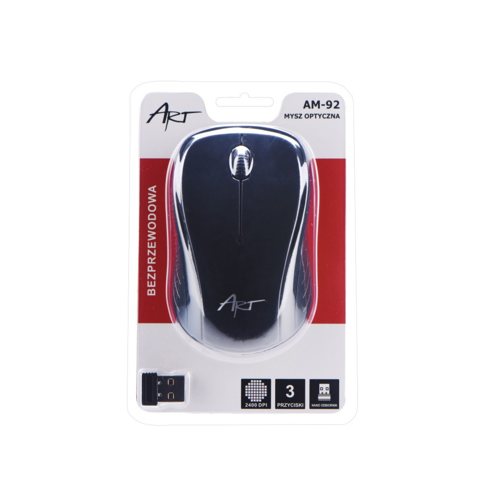 Мишка Art Optical wireless mouse USB AM-92 - Черна