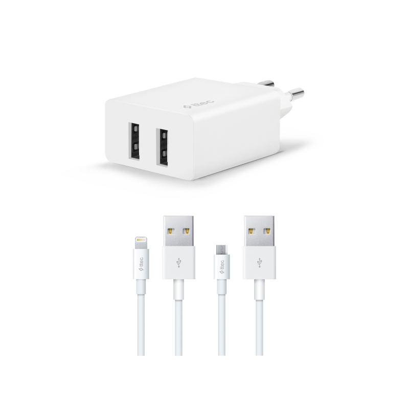 Зарядно ttec SmartCharger Duo Travel Charger , 3.1...