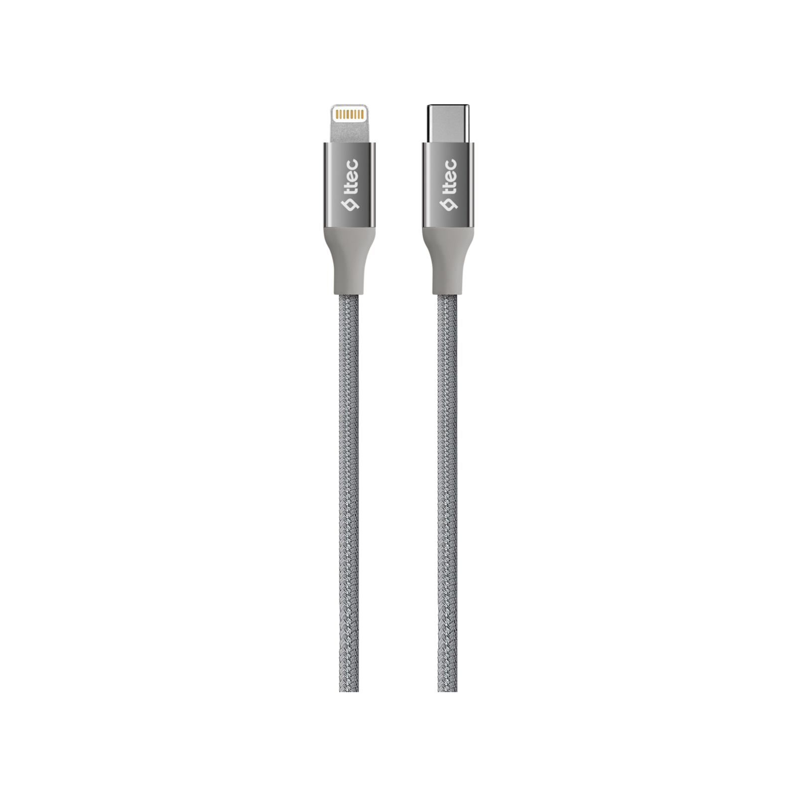 Кабел ttec AlumiCable Type-c - Lightning Fast Charging Cable 150cm - Space Grey