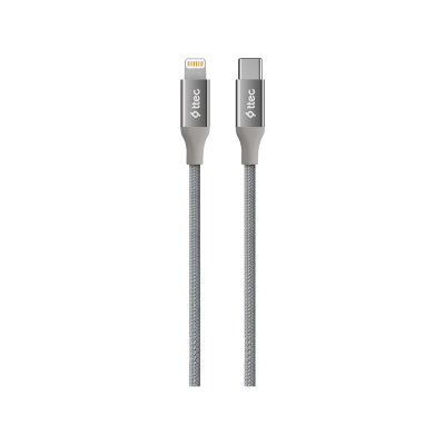 Кабел ttec AlumiCable Type-c - Lightning Fast Charging Cable 150cm - Space Grey