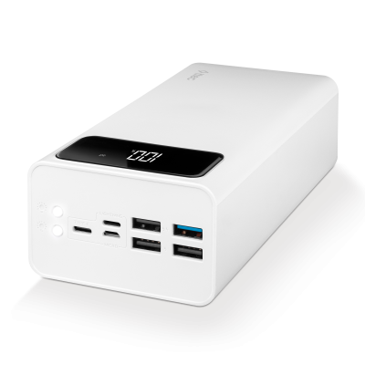 Външна батерия ttec ReCharger Mega, PD 50.000 mAh, Powerbank, бял