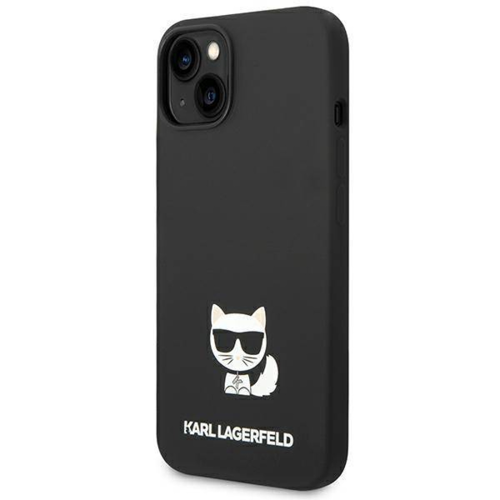 Гръб Karl Lagerfeld Liquid Silicone Choupette Case за iPhone 14 Plus - Черен