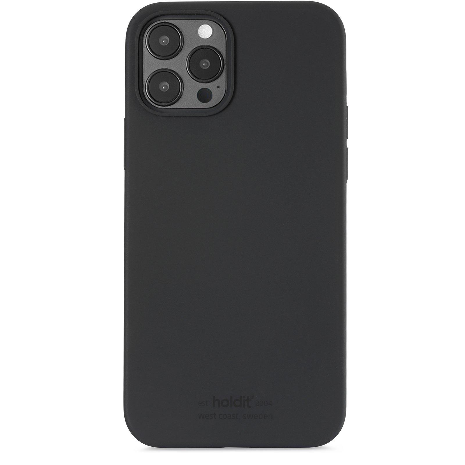 Гръб Holdit Silicone Case за iPhone 12/12Pro - Черен