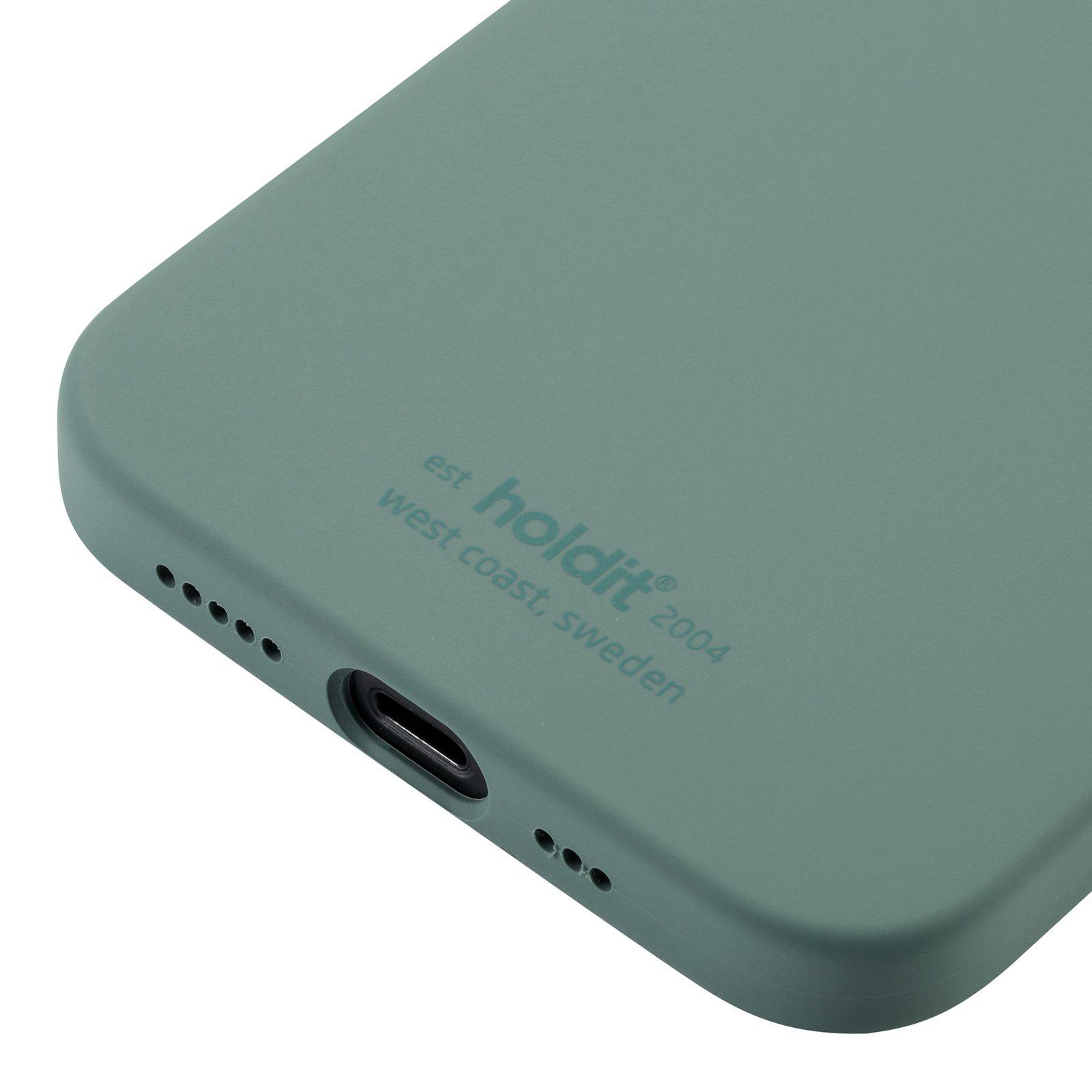 Гръб Holdit Silicone Case за iPhone 12/12 Pro - Зелен