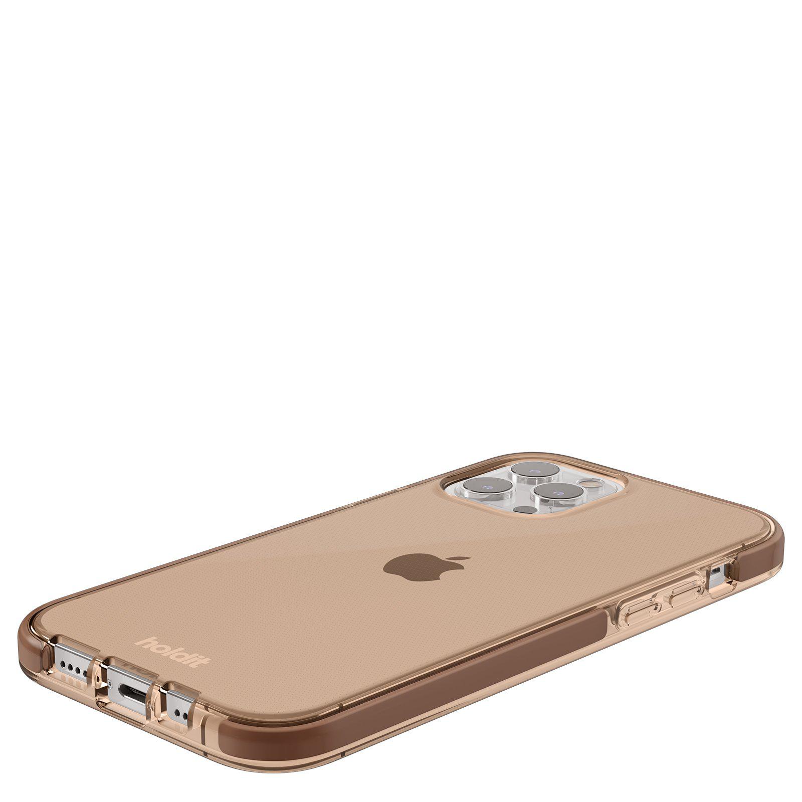 Гръб Holdit Seethru Case за iPhone 12/12 Pro - Кафяв