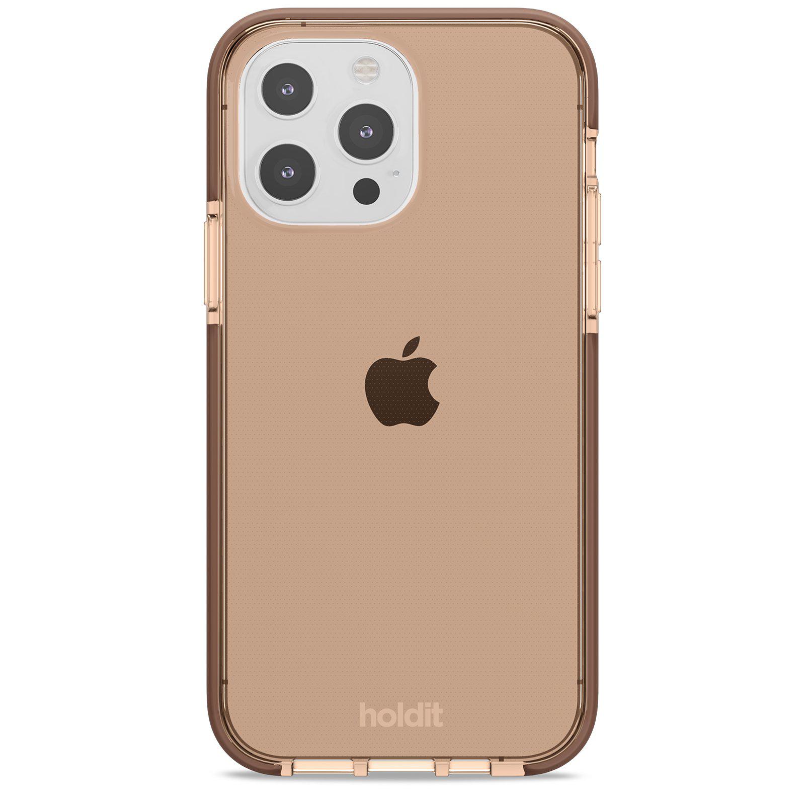 Гръб Holdit Seethru Case за iPhone 13 Pro - Кафяв