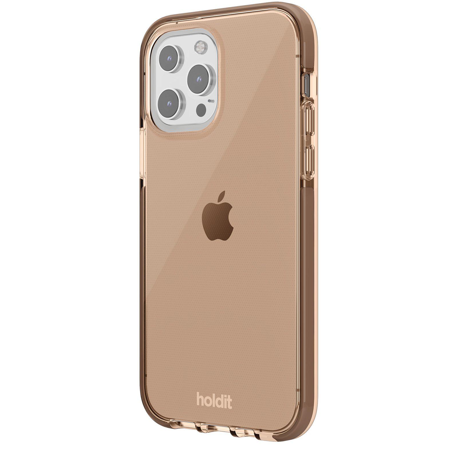 Гръб Holdit Seethru Case за iPhone 13 Pro - Кафяв