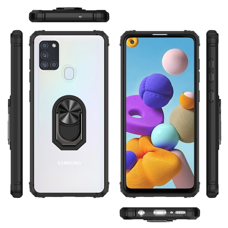 Гръб Military ring за Samsung Galaxy A21s - Черен - Samsung Galaxy A21s | Phoneplay.bg