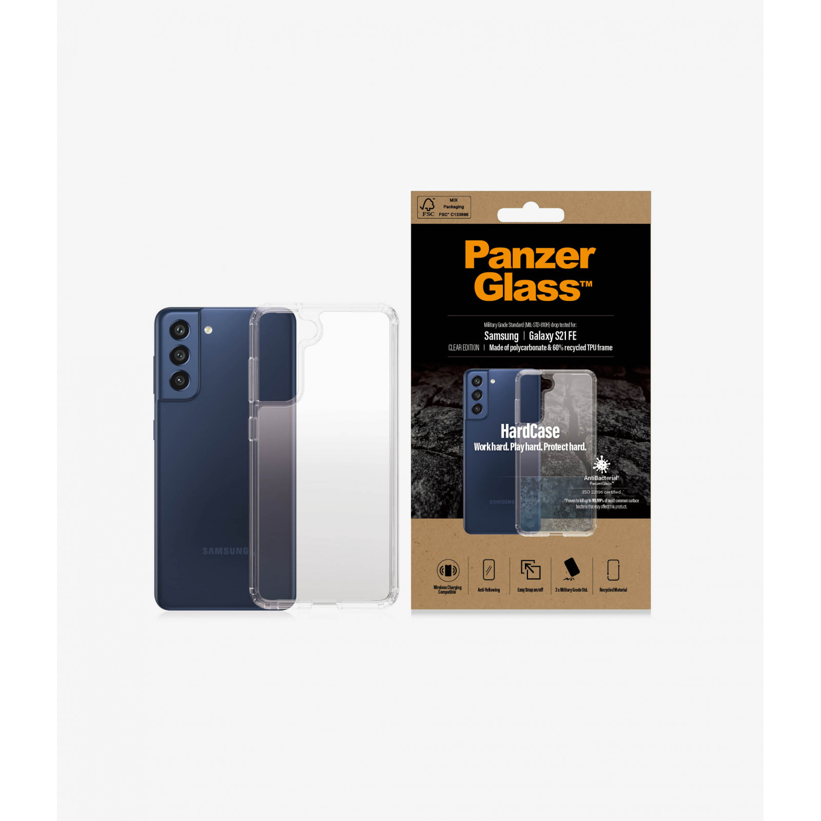 Гръб PanzerGlass  за Samsung S21 FE,Hard Case, Прозрачен