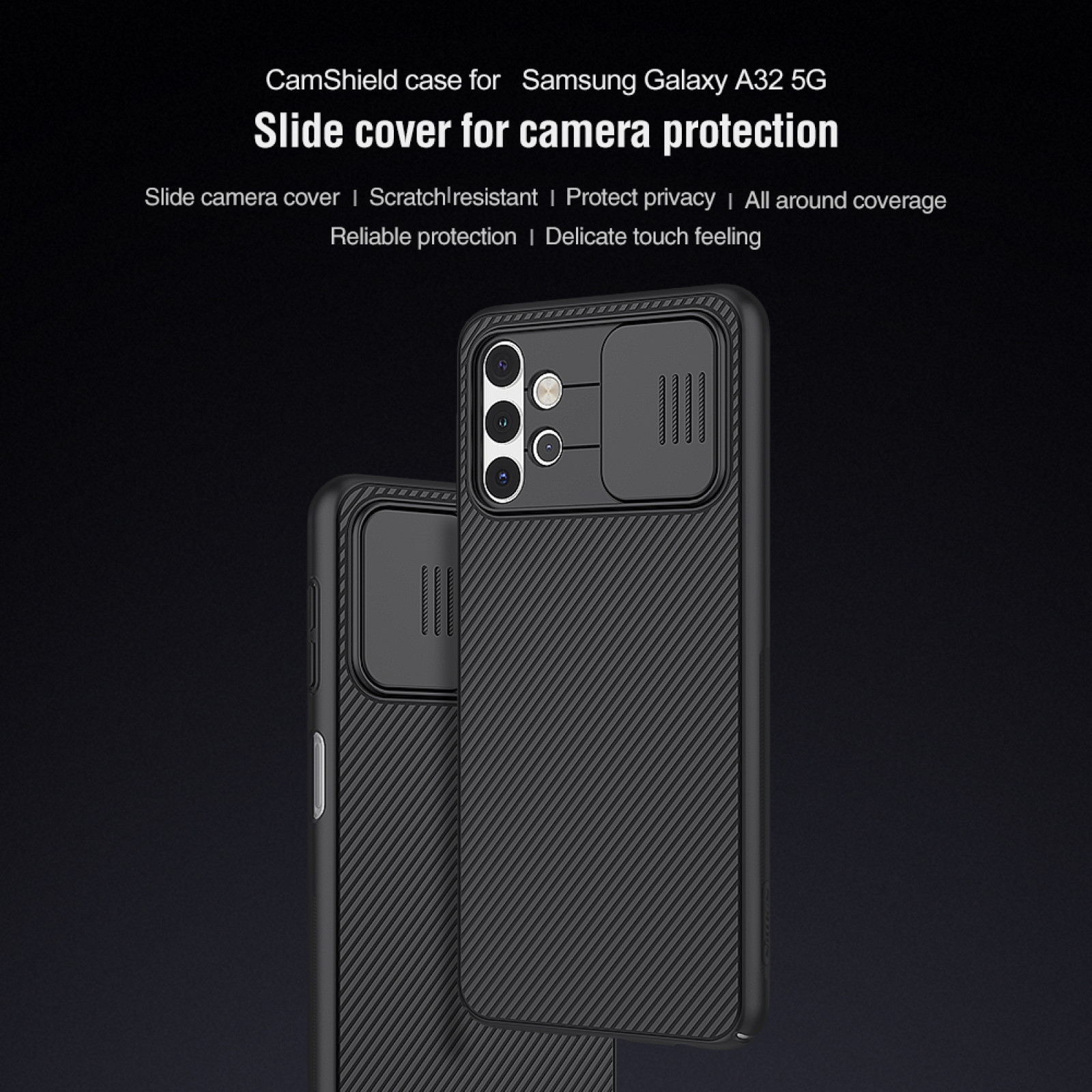 Гръб Nillkin Camshield Case за Samsung Galaxy A32 5G - Черен