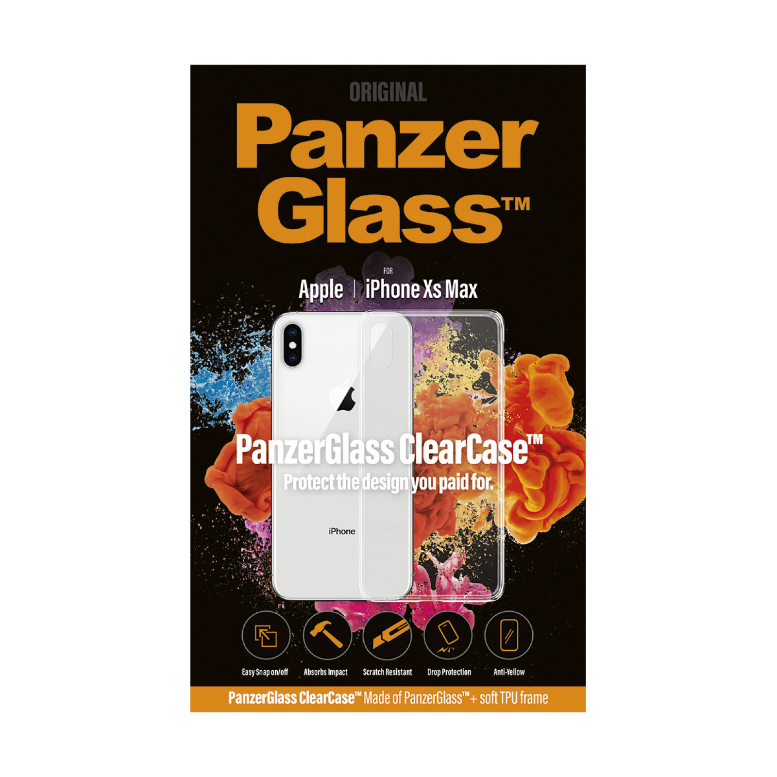 Гръб PanzerGlass за IPhone XS Max  Clear Case - Прозрачен