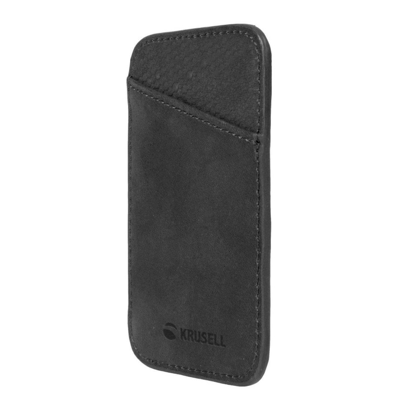 Картодържател  Krusell Apple Magnetic leather card holder - Черен