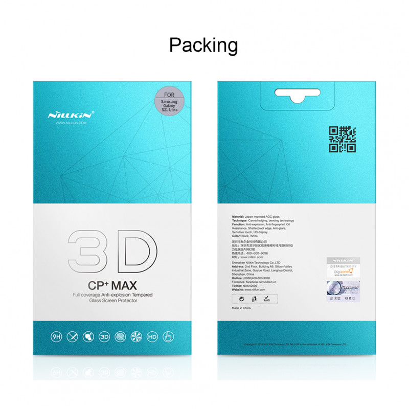 Стъклен протектор Nillkin 3d cp+ max glass за Samsung Galaxy S21 ultra - Черен - Протектор за Galaxy S21 Ultra | Phoneplay.bg