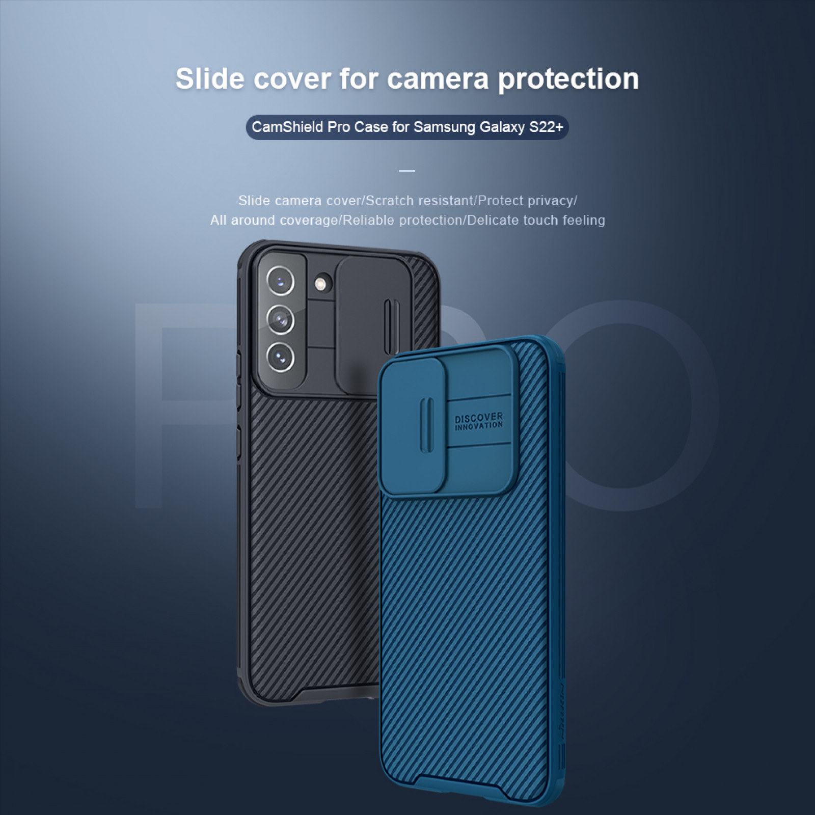 Гръб Nillkin camshield pro case за Samsung Galaxy S22 plus - Син