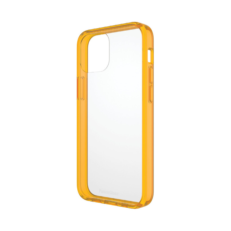 Гръб PanzerGlass за IPhone 13 mini, ClearCase - Оранжева рамка