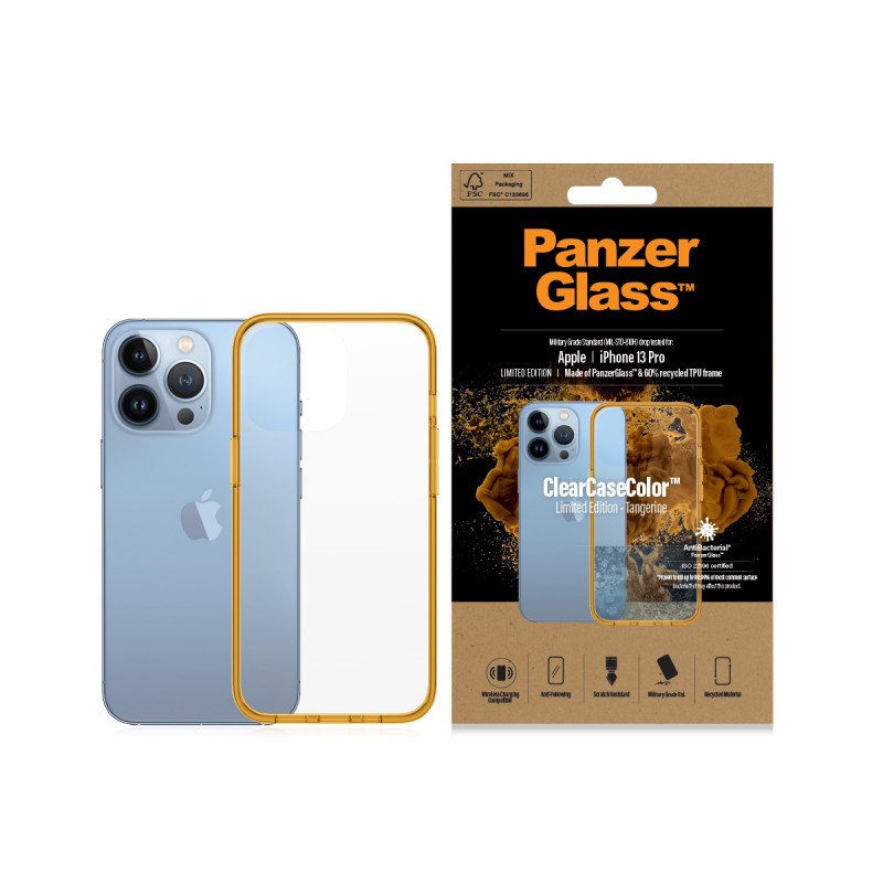 Гръб PanzerGlass за IPhone 13 Pro, ClearCase - Ора...