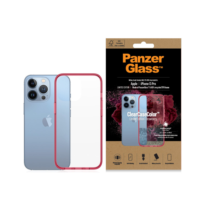 Гръб PanzerGlass за IPhone 13 Pro, ClearCase - Чер...
