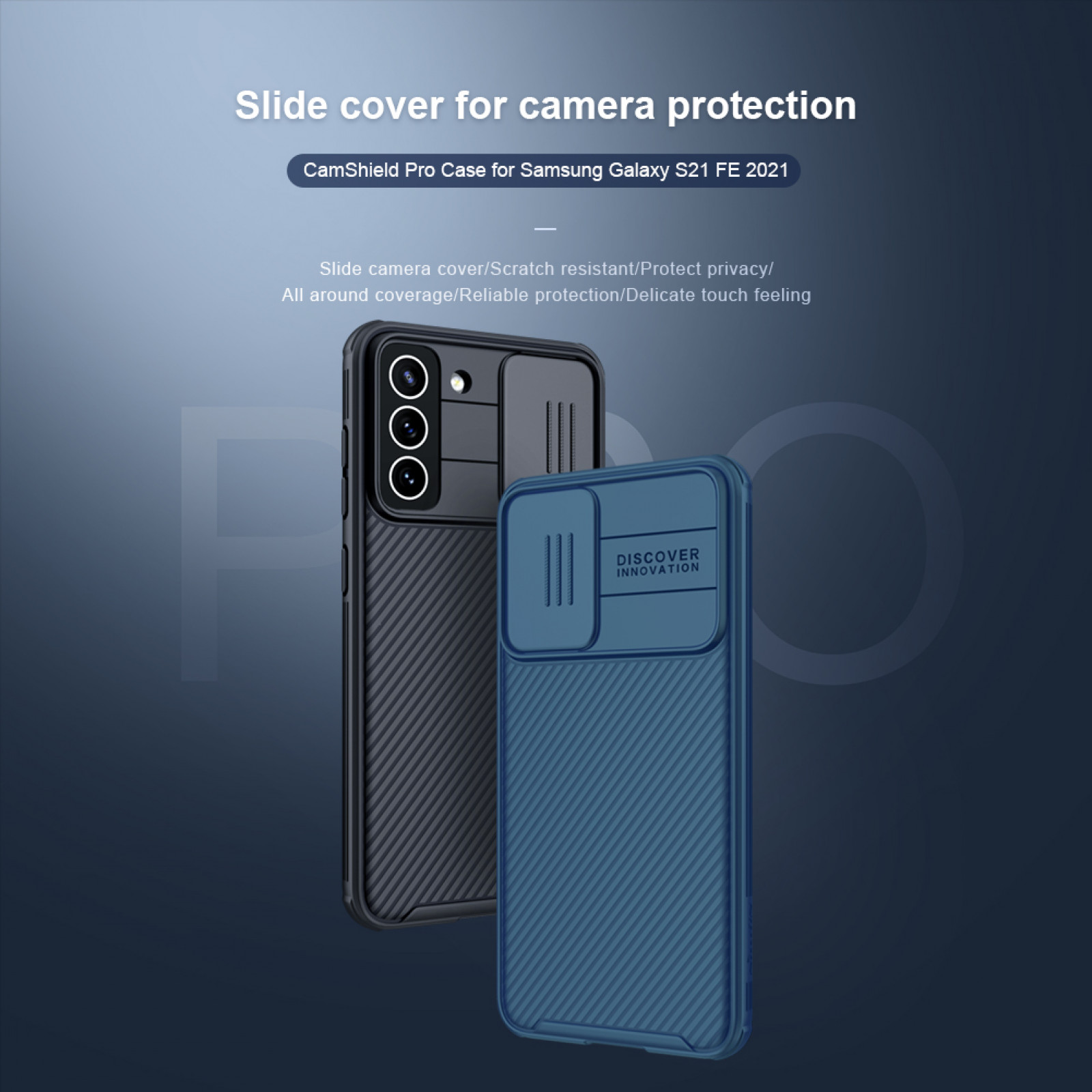 Гръб Nillkin Camshield pro за Samsung S21 FE - Син