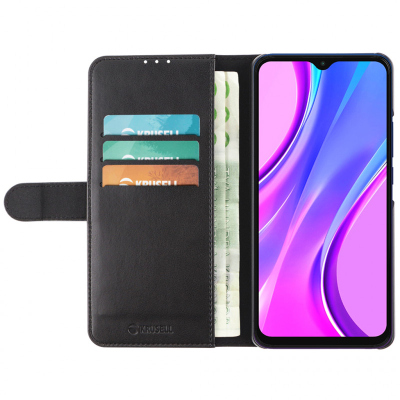 Калъф Krusell Phone Wallet за Xiaomi Redmi 9 - Черен