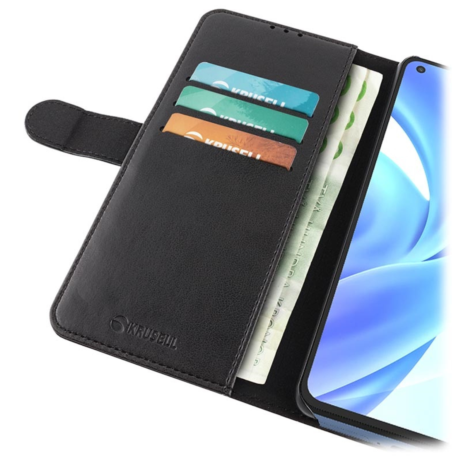 Калъф Krusell Phone Wallet за Xiaomi Mi 11 Lite - Черен
