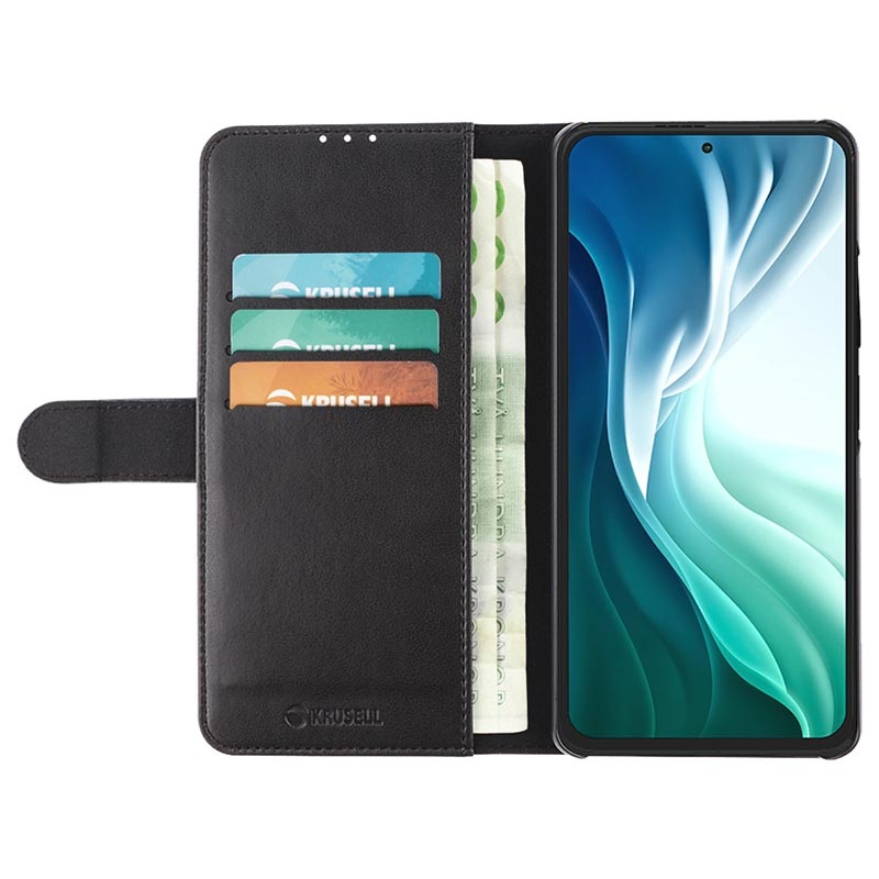Калъф Krusell Phone Wallet за Xiaomi Mi 11i - Черен