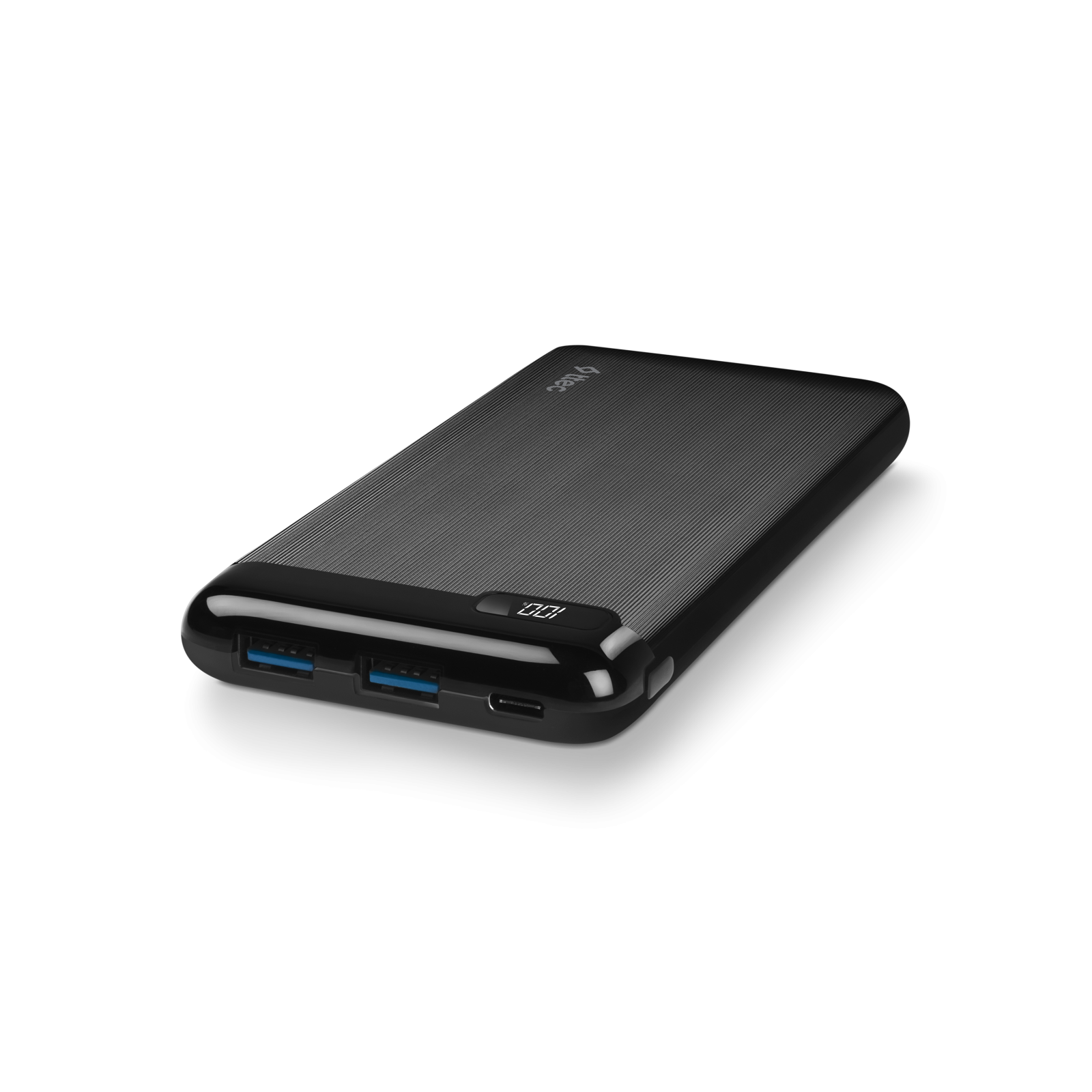 Външна батерия  PowerSlim LCD PD 10.000 mAh Powerbank with USB-C Input/output - Черна