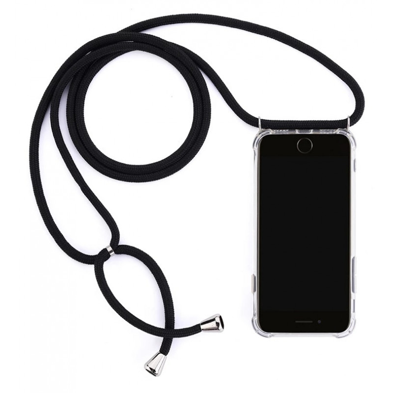 Гръб Airbag soft tpu с  черна връзка за Iphone 11 6.1 - Прозрачен