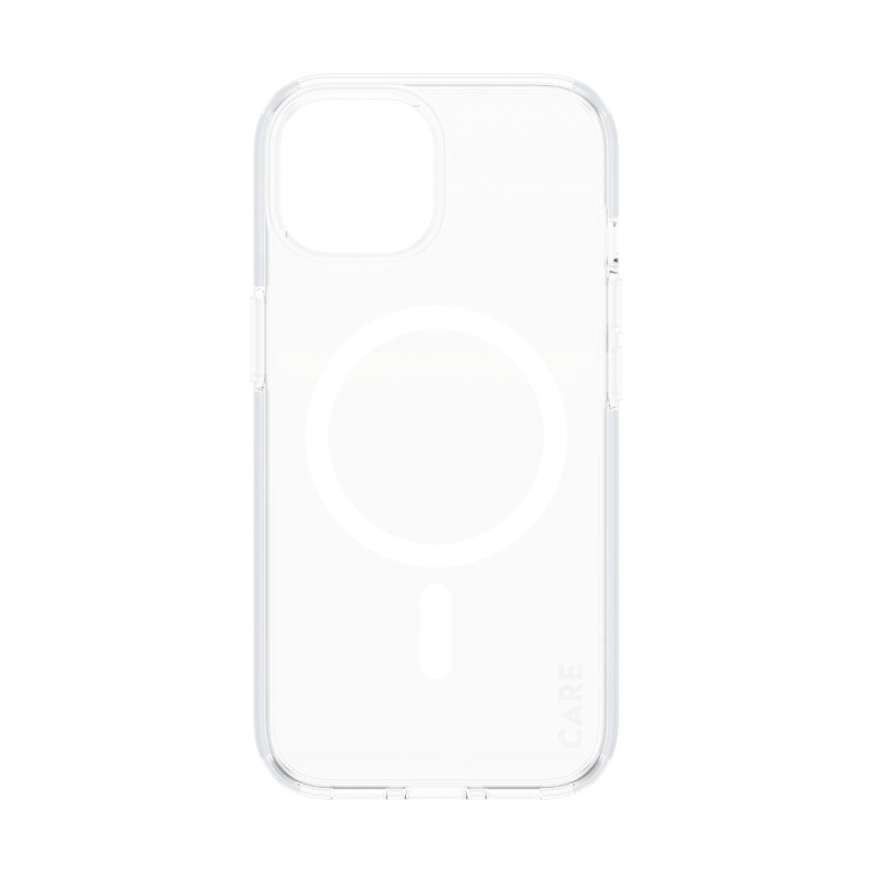 Гръб CARE by PanzerGlass за iPhone 15 Flagship White MagSafe - Прозрачен