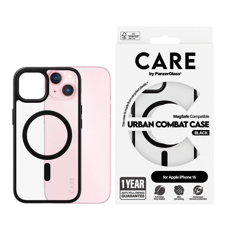 Гръб CARE by PanzerGlass за iPhone 15 Flagship Mag...