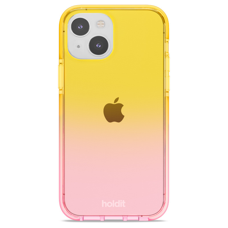 Гръб Holdit  за iPhone 14, 13, Seethru Case, Bright Pink/Orange Juice
