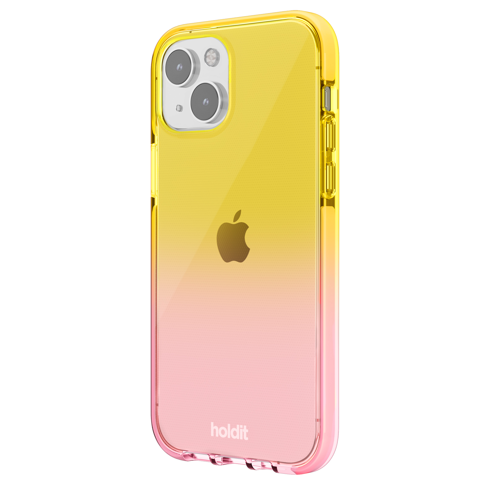 Гръб Holdit  за iPhone 14, 13, Seethru Case, Bright Pink/Orange Juice