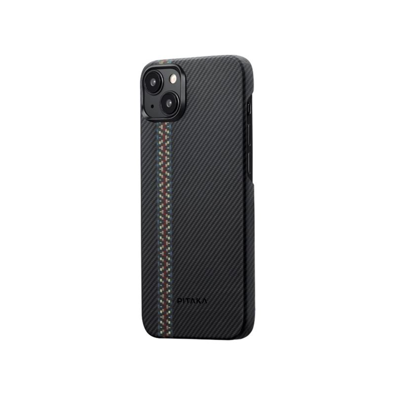 Гръб Pitaka  за iPhone 15, Fusion Weaving, MagEZ 4, 600D, Rhapsody, Черен