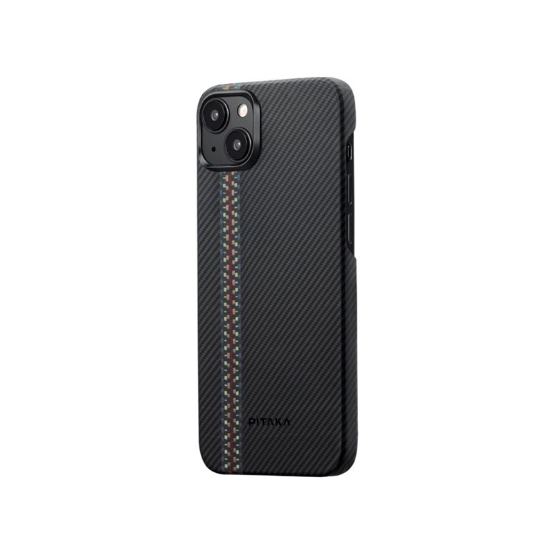 Гръб Pitaka  за iPhone 15, Fusion Weaving, MagEZ 4, 600D, Rhapsody, Черен