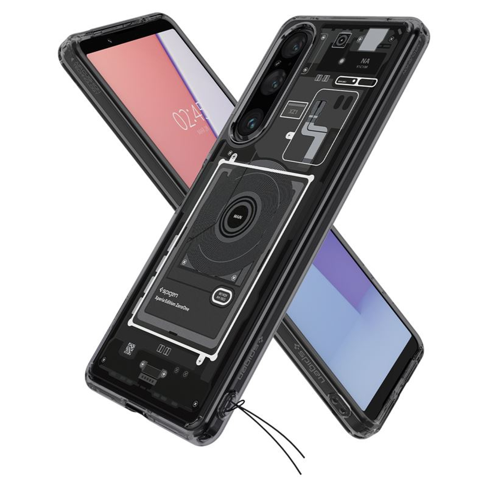 Гръб Spigen Ultra Hybrid за Sony Xperia 1 V - Zero one, Черен